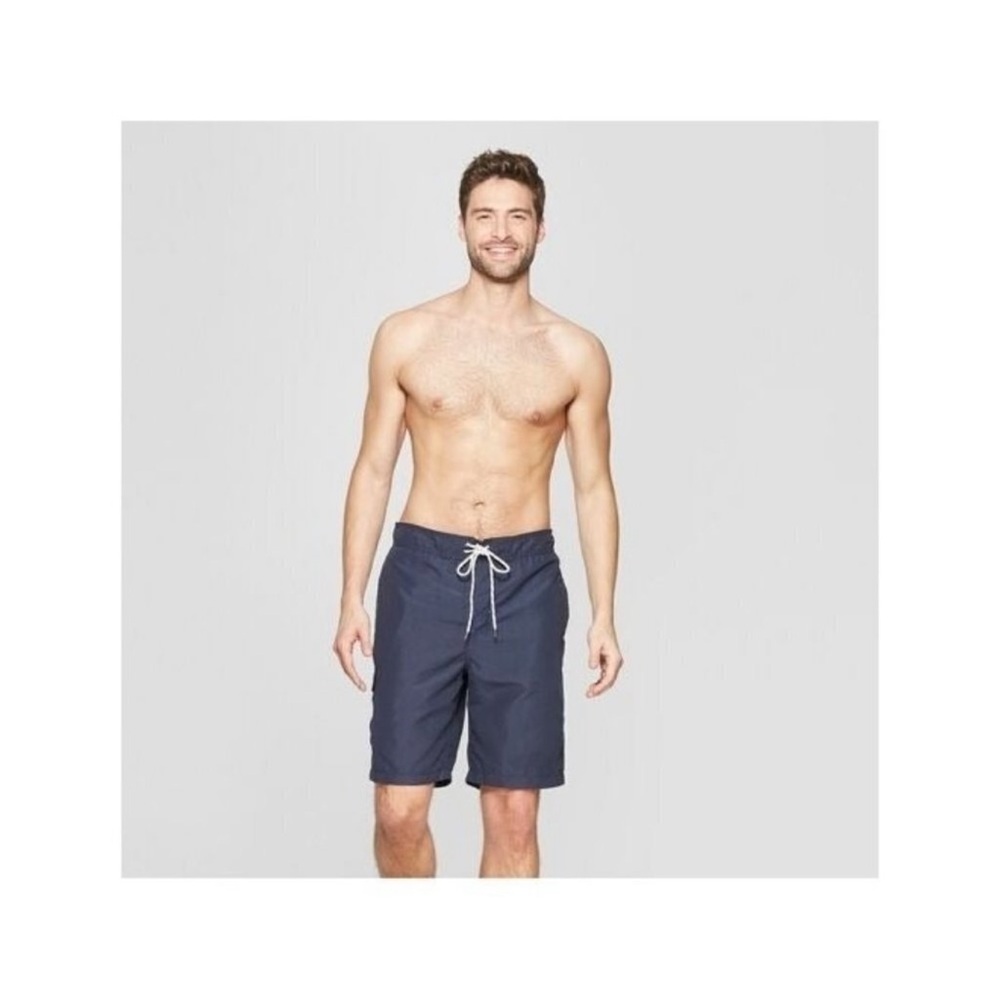 GOODFELLOW & CO Men's 9" Swim Trunks - Navy-XL